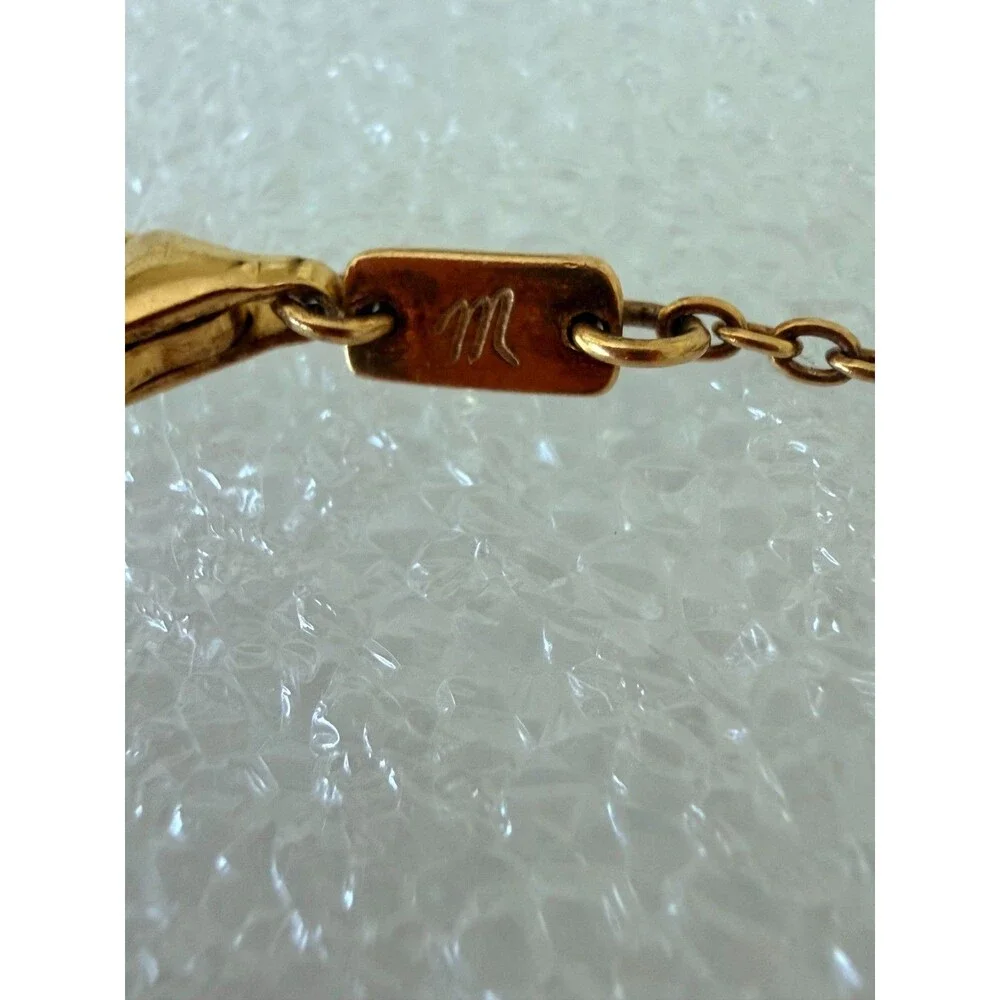 Madewell Demi-Fine 14K Gold Vermeil Sterling Silver 925 White Topaz Rose Cut
